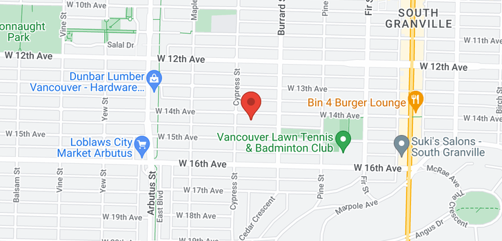 map of 1866 W 14TH AVENUE
